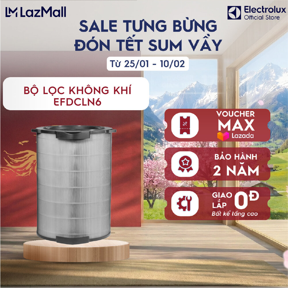 Bộ lọc không khí Electrolux PA91-606DG Giảm 9997% PM2.5 và các chất gây kích ứng siêu mịn trong khôn