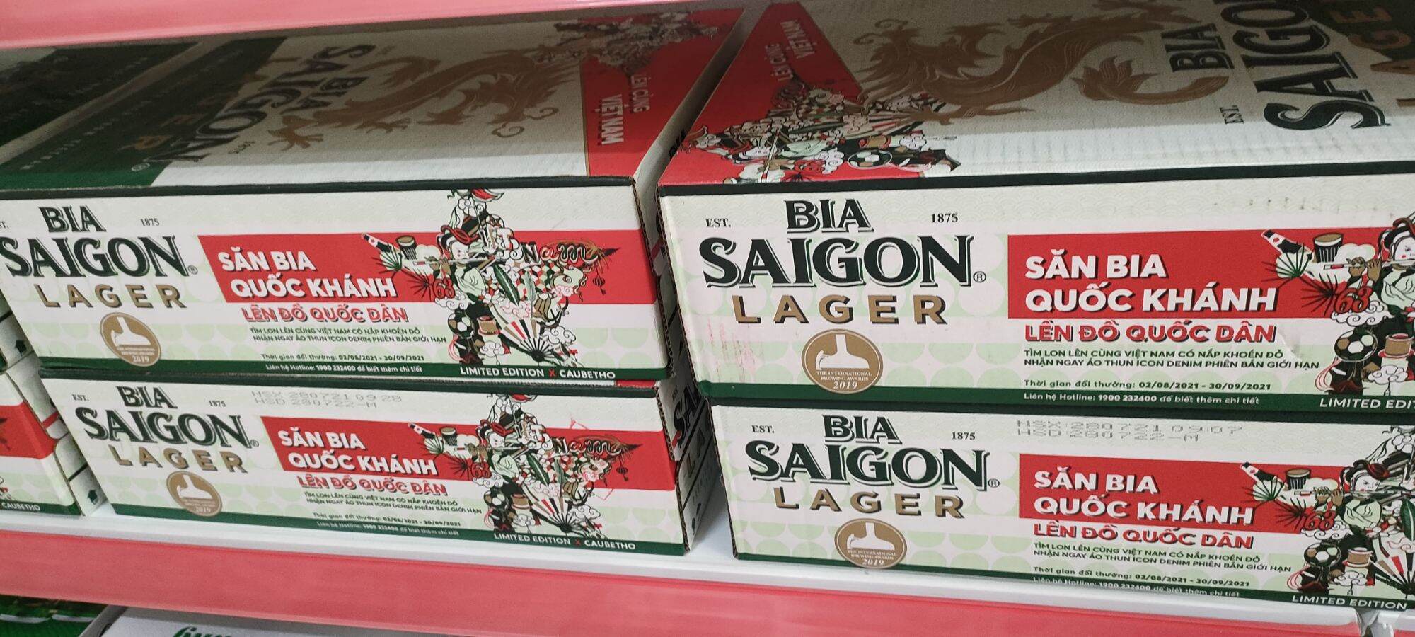 Thùng bia Sài Gòn 24 lon.