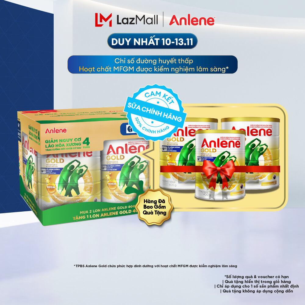 [Voucher giảm đến 16%][FREESHIP 0Đ TOÀN QUỐC][Tặng 1 Lon Anlene Gold 400G] Bộ Quà Tặng Combo 2 Sữa B