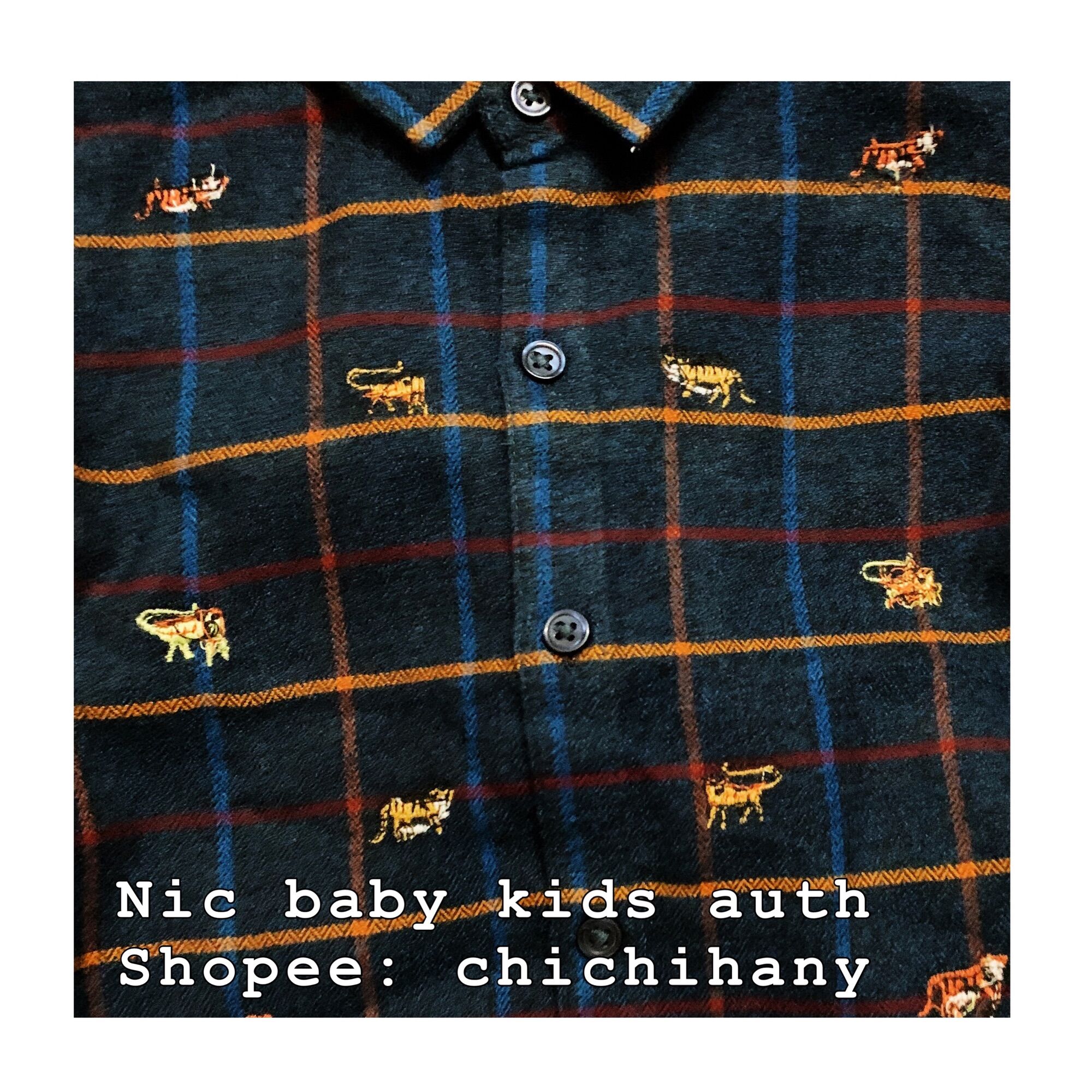 Áo sơmi dài tay bé trai authentic