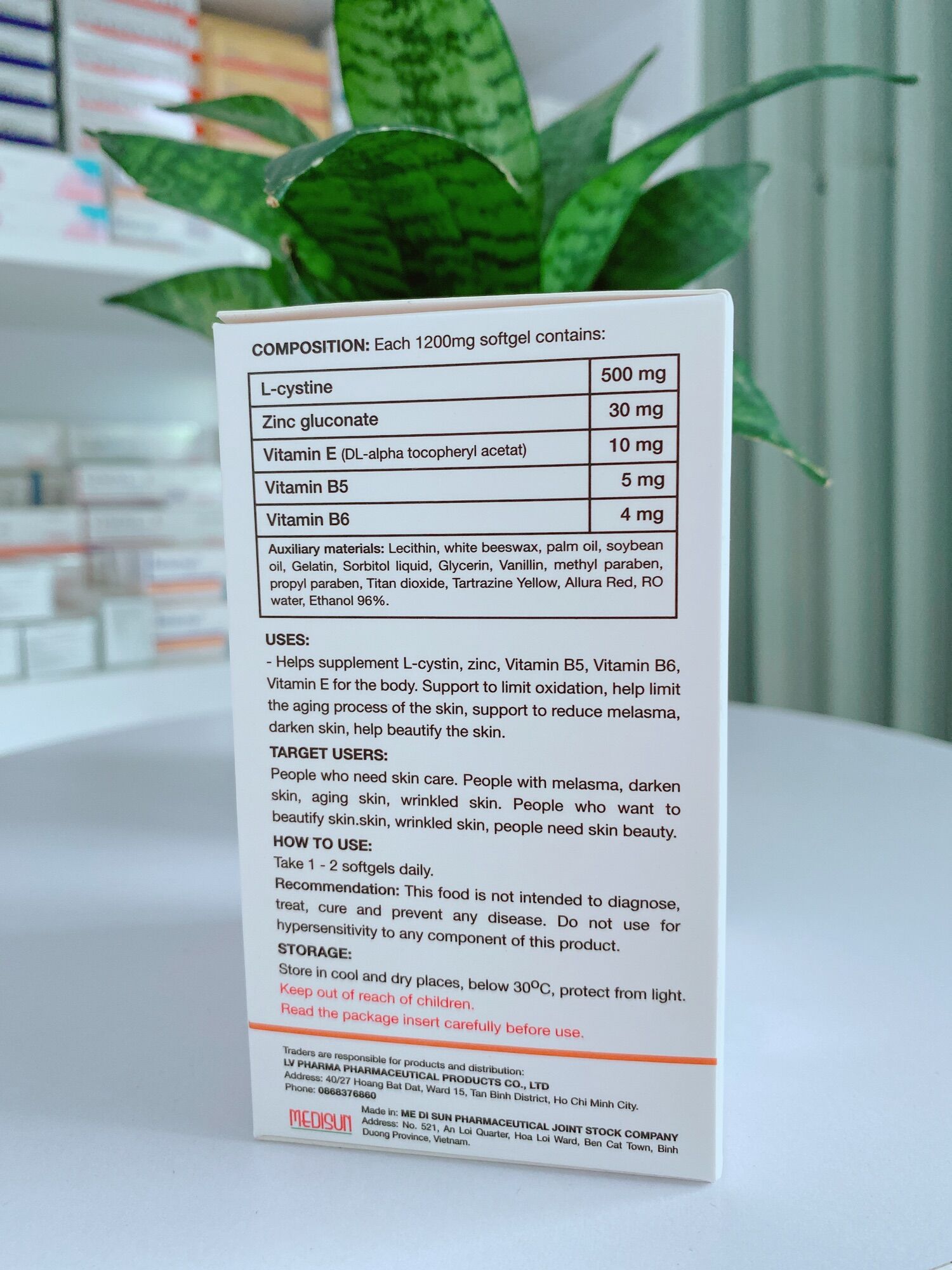 Viên uống LV - CYN hỗ trợ làm đẹp DA - MÓNG - TÓC (60v)