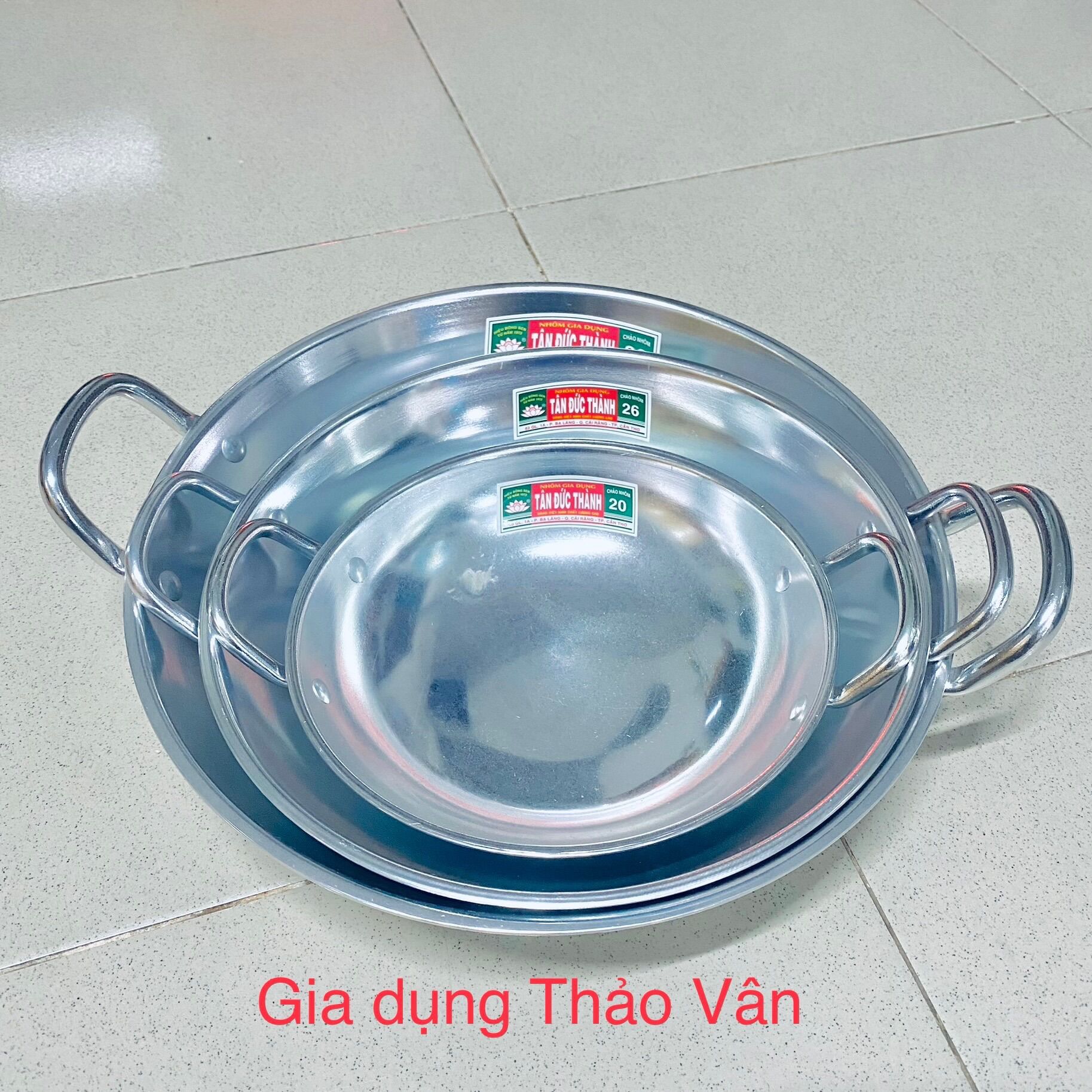 Chảo bầu Tân Đức Thành nhiều size 20cm—> 30cm