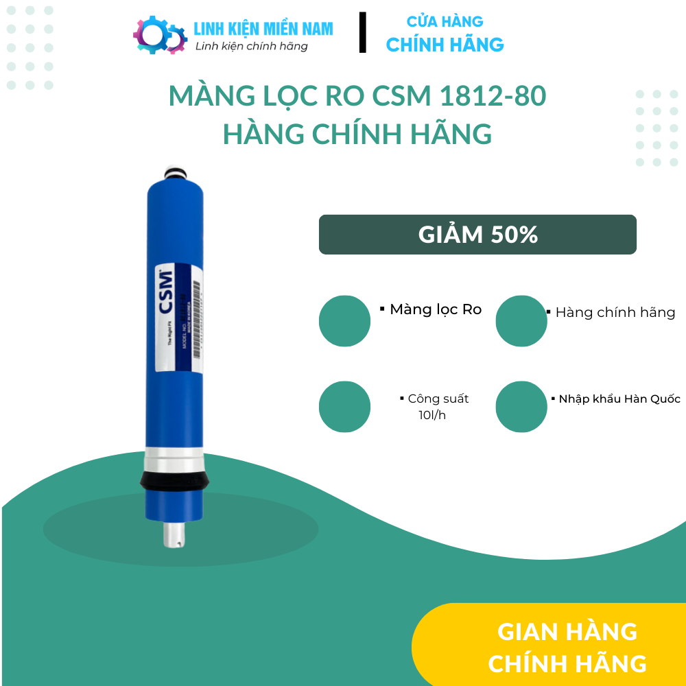 Màng lọc ro 1812-80 csm nhập khẩu hàn quốc - chính hãng đại việt