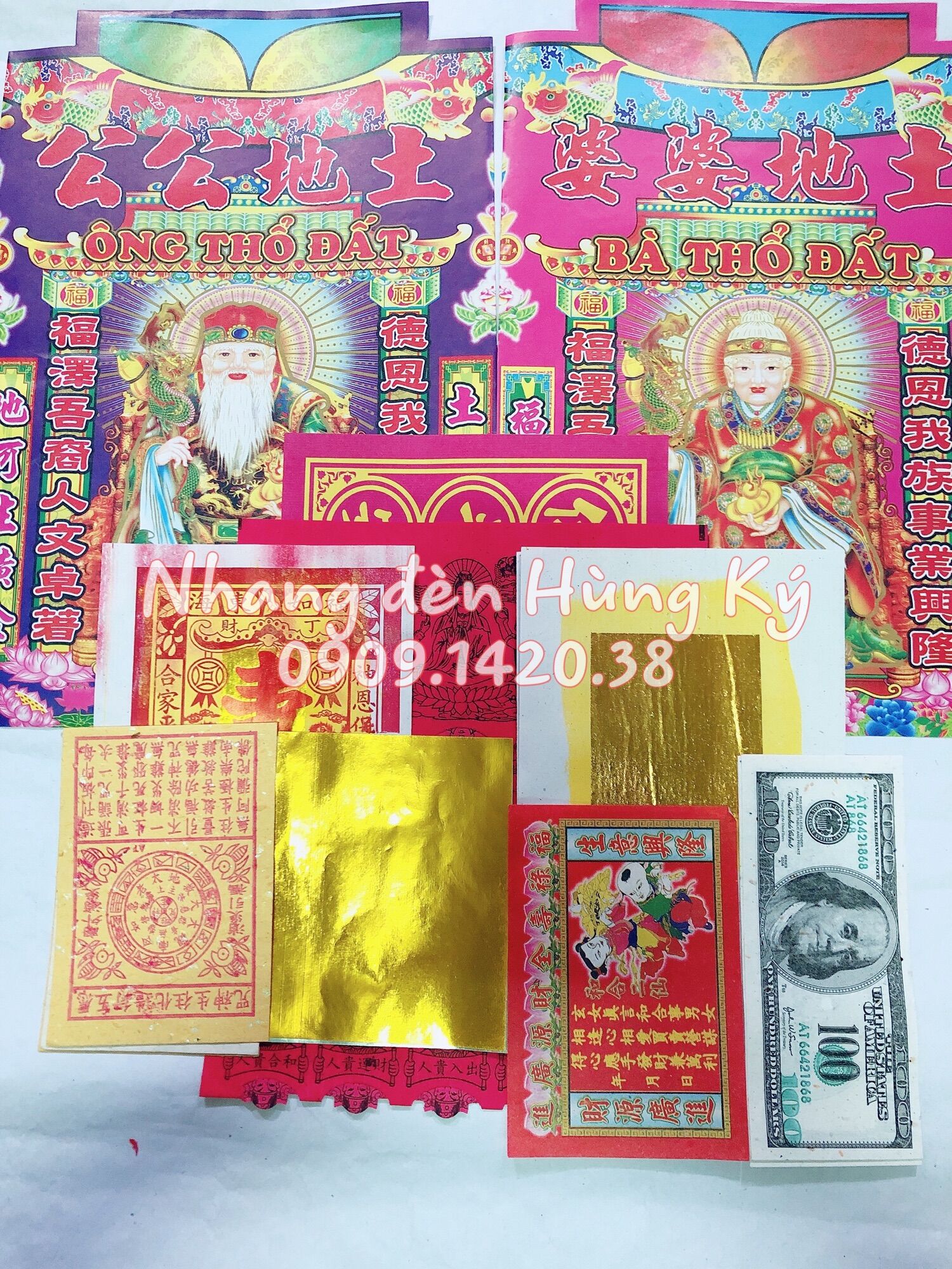 Bộ giấy cúng thổ đất nhỏ