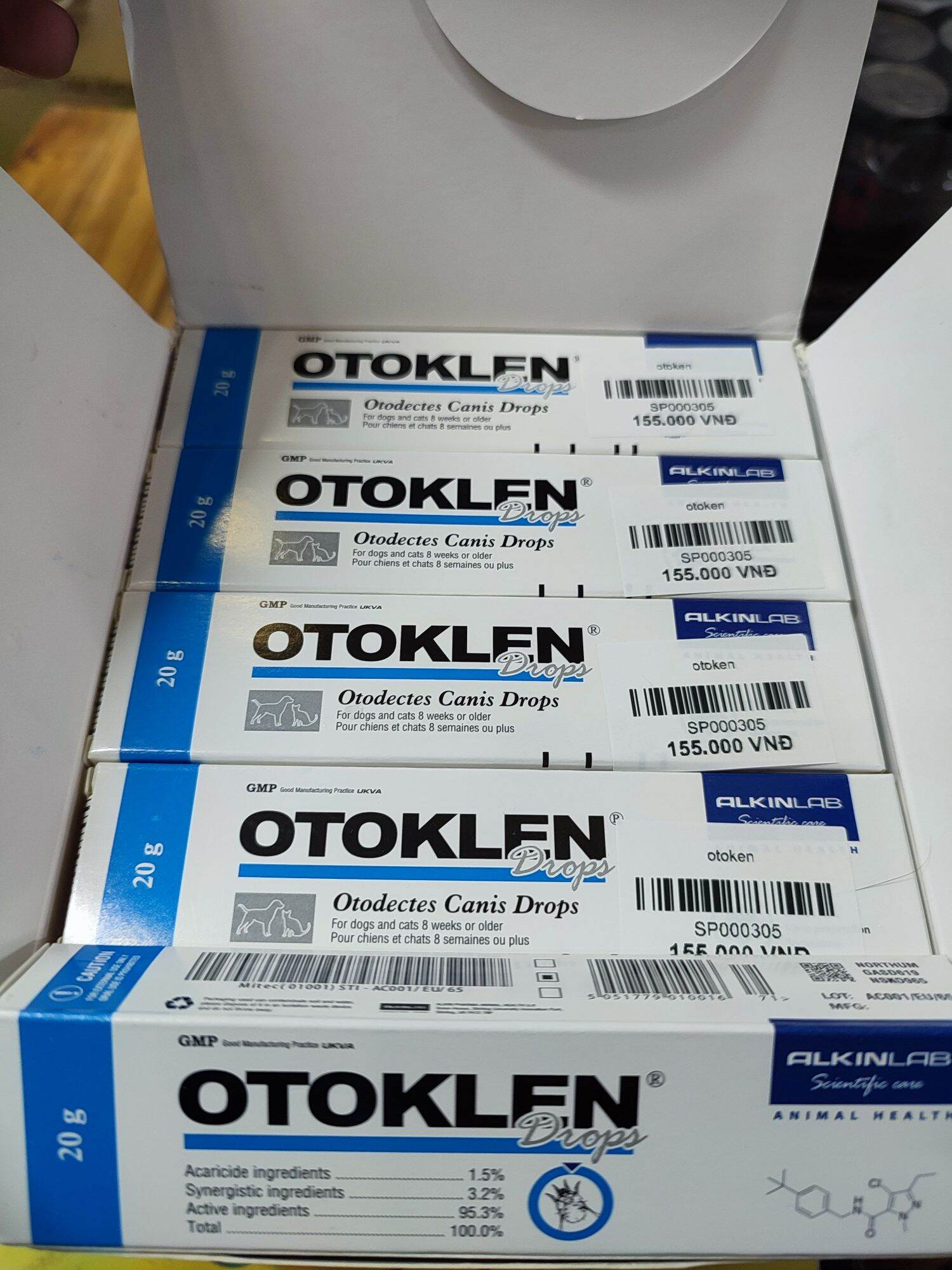 Nhỏ tai Otoklen hàng chính hãng CTY Kỳ Nam phân phối có tem Tiếng Việt