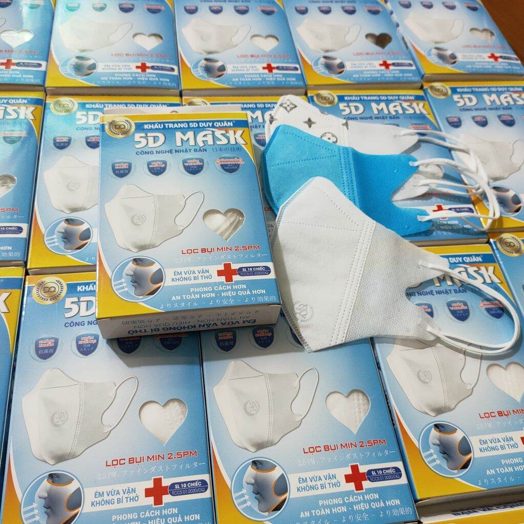 Khẩu trang 5D mask DUY QUÂN ( hộp 10 chiếc )