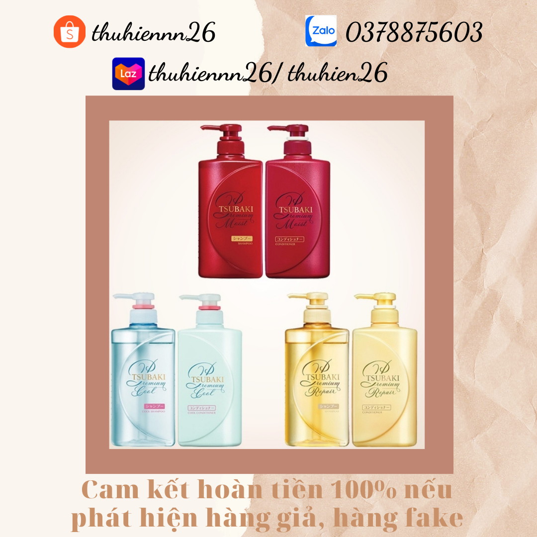 Bộ gội xả tsubaki 490ml/chai
