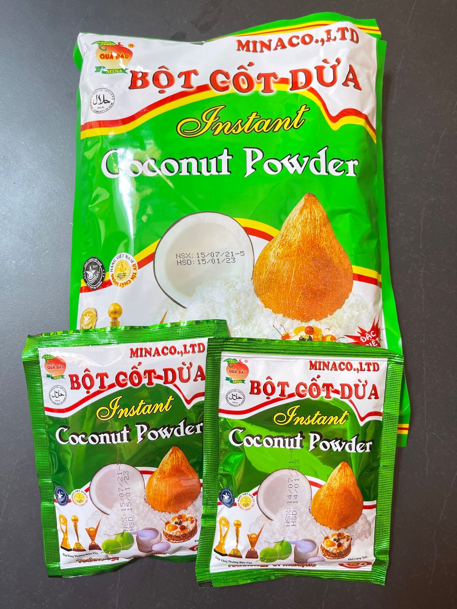 Bột cốt dừa quả đào Minaco 50gr