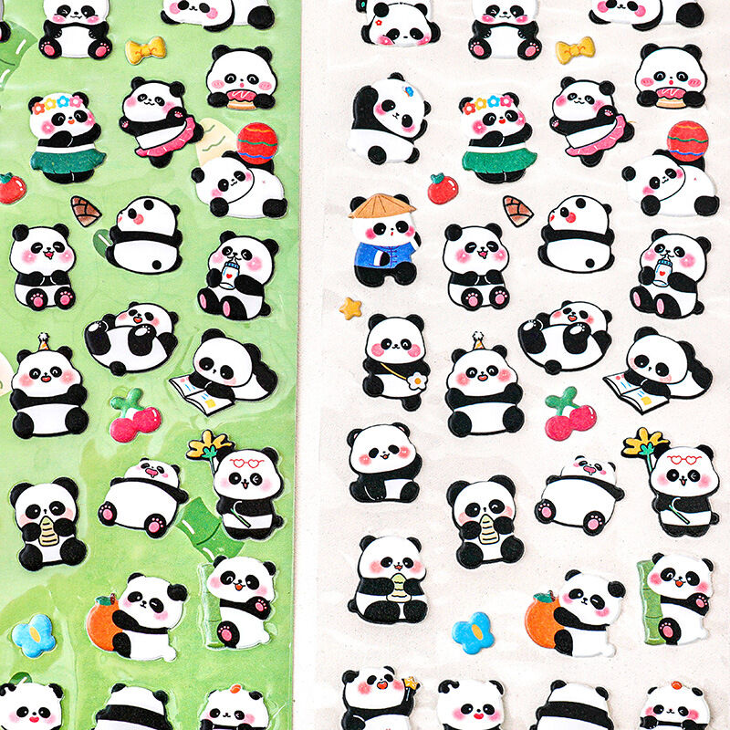 Hình dán sticker 3D gấu trúc panda (1 tấm)