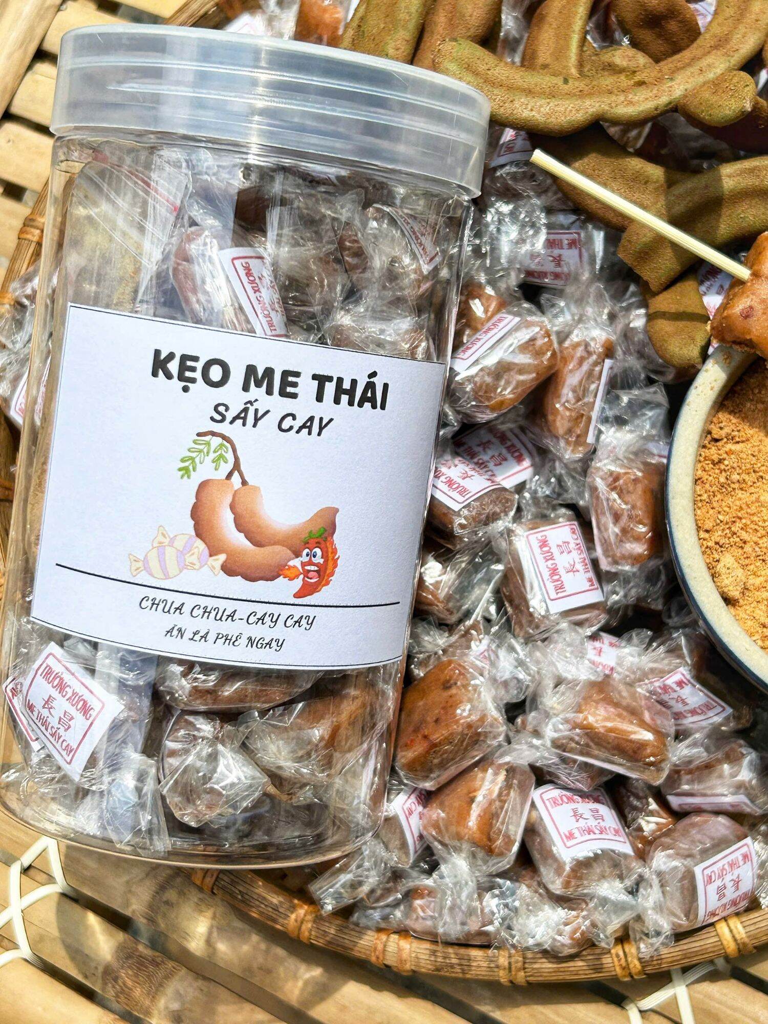 KẸO ME THÁI SẤY CAY TRƯỜNG XƯƠNG hũ 500g