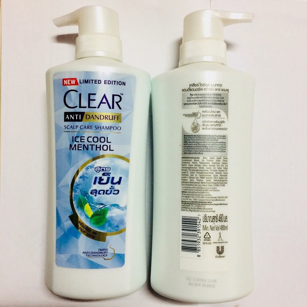 Dầu gội Clear bạc hà Thái Lan 400ml
