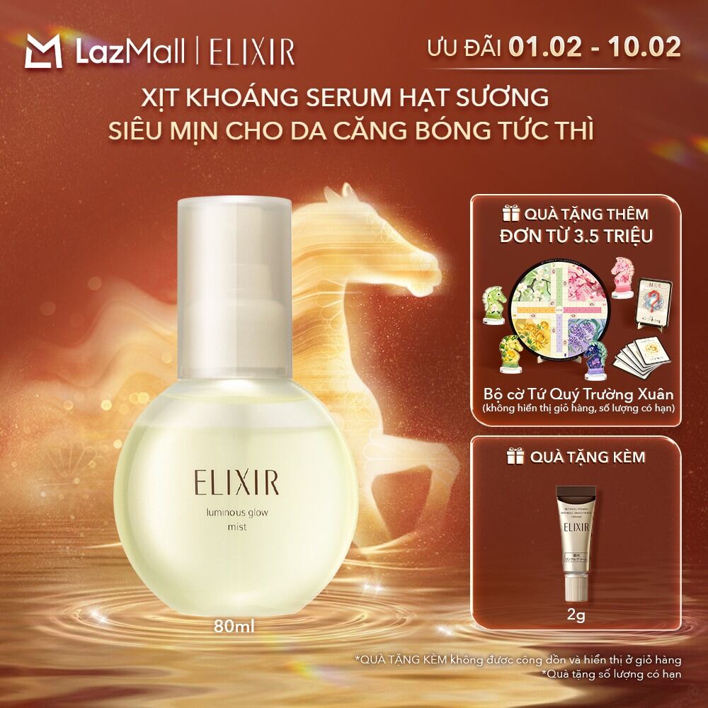 Xịt khoáng dưỡng ẩm tức thì Elixir Superieur Luminous Glow Mist 80ml