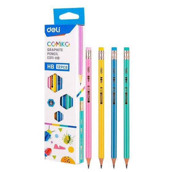 Hộp bút chì 2b Deli Comiko C011 12 bút