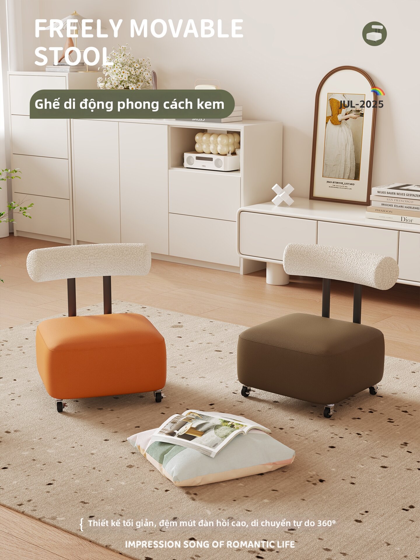 Moveable Stool Giá 919,000 Đồng*Miễn phí vận chuyển