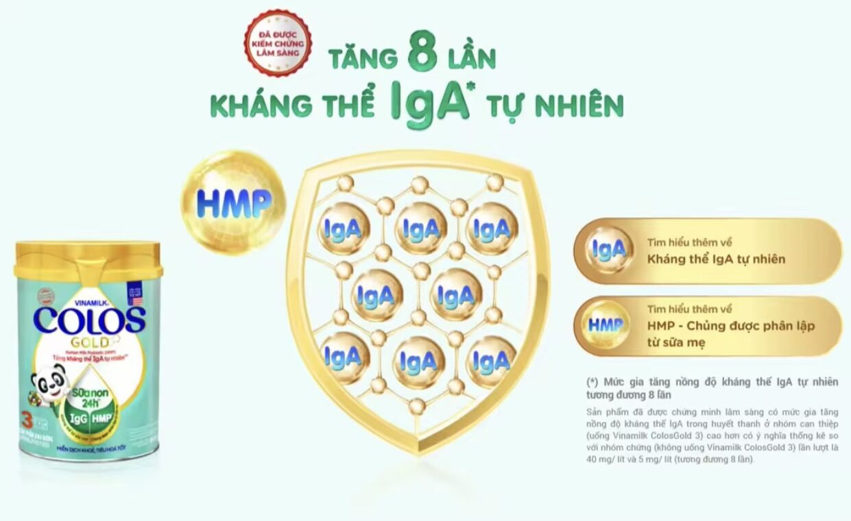 Sữa bột Vinamilk ColosGold 1 (0-1 tuổi) 800g mẫu mới