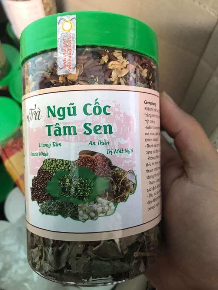 Trà  ngũ cốc  tâm sen  hộp  500g