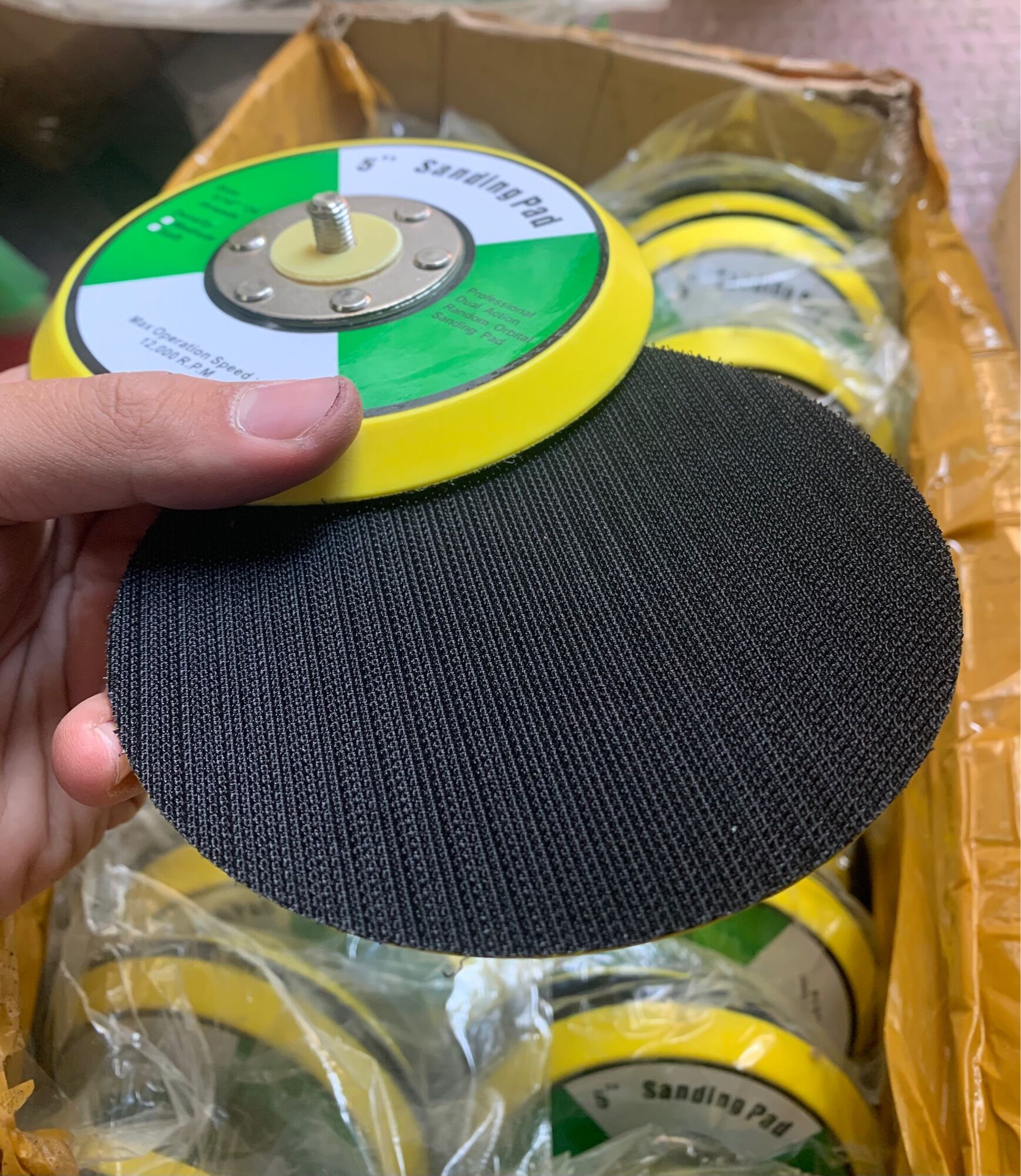 Đế máy chà nhám hơi tròn 5 inch
