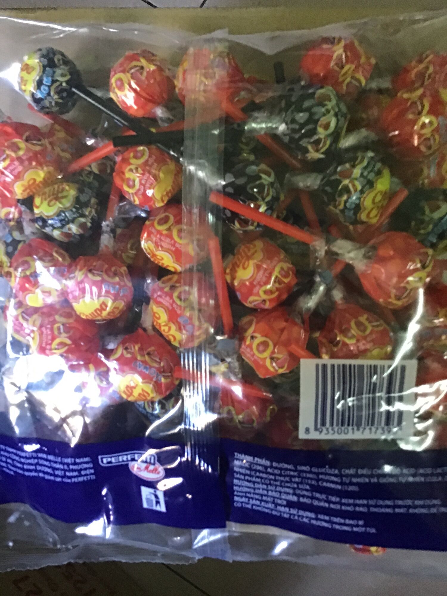 [HCM]Bịt kẹo mút 58 que Chupa Chups