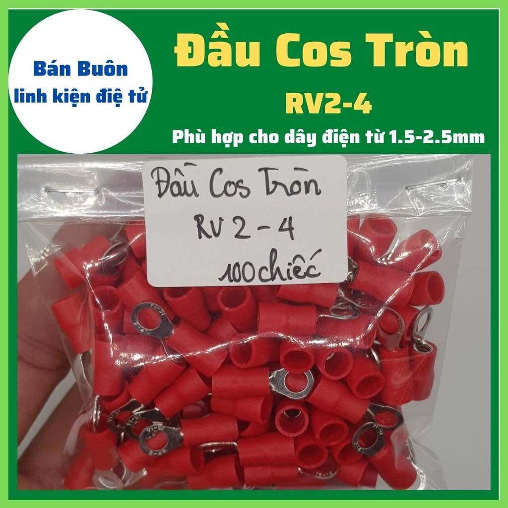 Đầu cos tròn RV2-4 túi 500cái