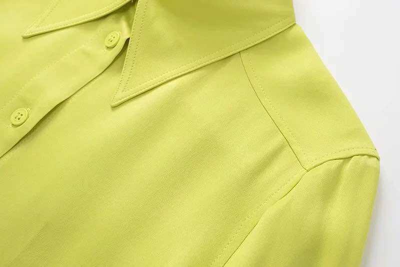 Made in Morocco - Áo Sơ Zara Mi Vải Lụa Satin Kiểu Cổ Điển