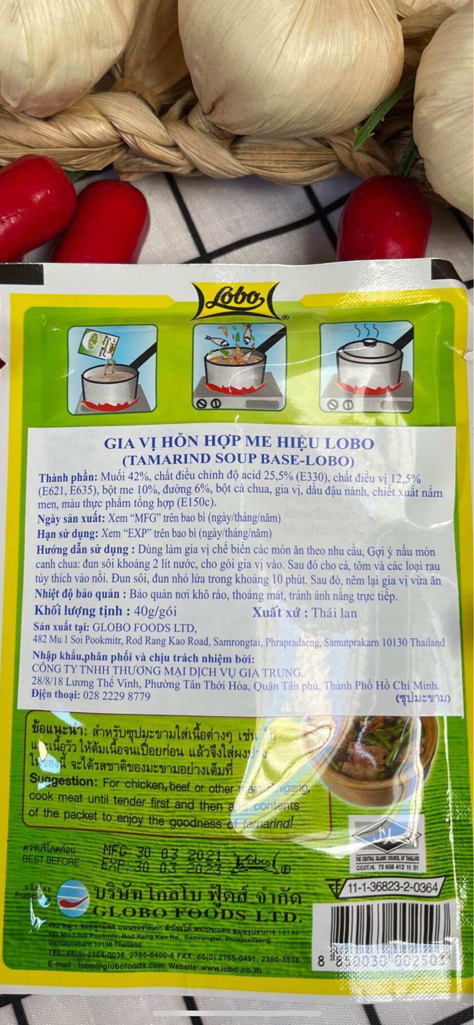 BỘT ME THÁI HIỆU LOBO 40GRAM