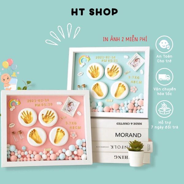 Khung in dấu chân tay cho bé (35x43cm) hàng có sẵn tại shop