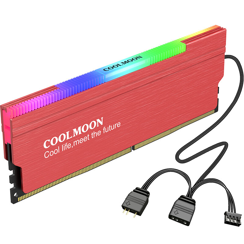 Coolmoon | RGB Light DDR5 RAM Heatsink Decorative Sync Giá 143,000 Đồng*Miễn phí vận chuyển