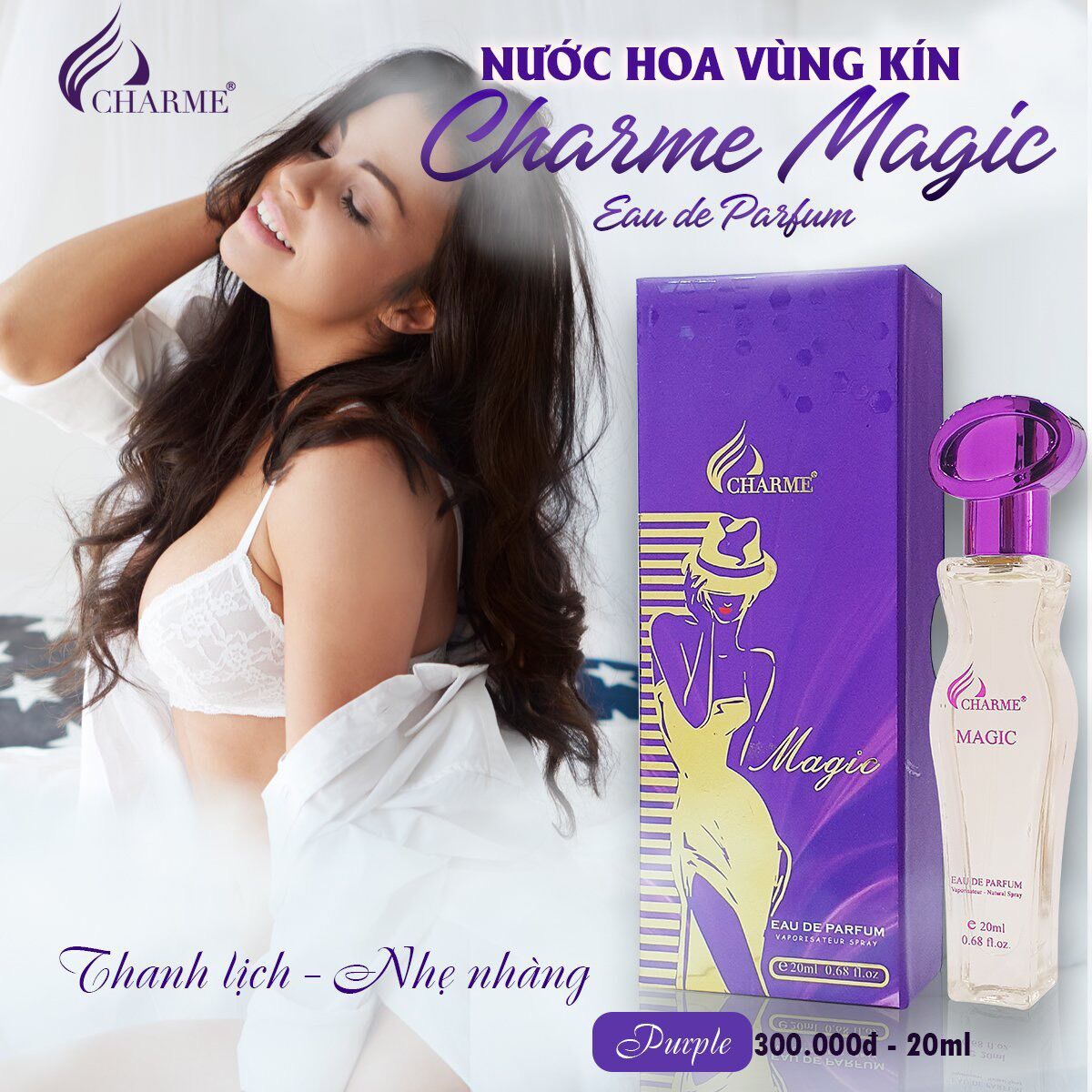 Nước hoa vung kín Magic 20ml ( tím )