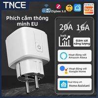 Ổ Cắm Thông Minh Tuya WIFI EU 16A/20A Có Chức Năng Giám Sát Điện Năng, Hỗ Trợ Điều Khiển Bằng Giọng Nói, Tương Thích Với Nhà Thông Minh Alexa, Zigbee3.0, Phích Cắm Điện Không Tiếp Đất.