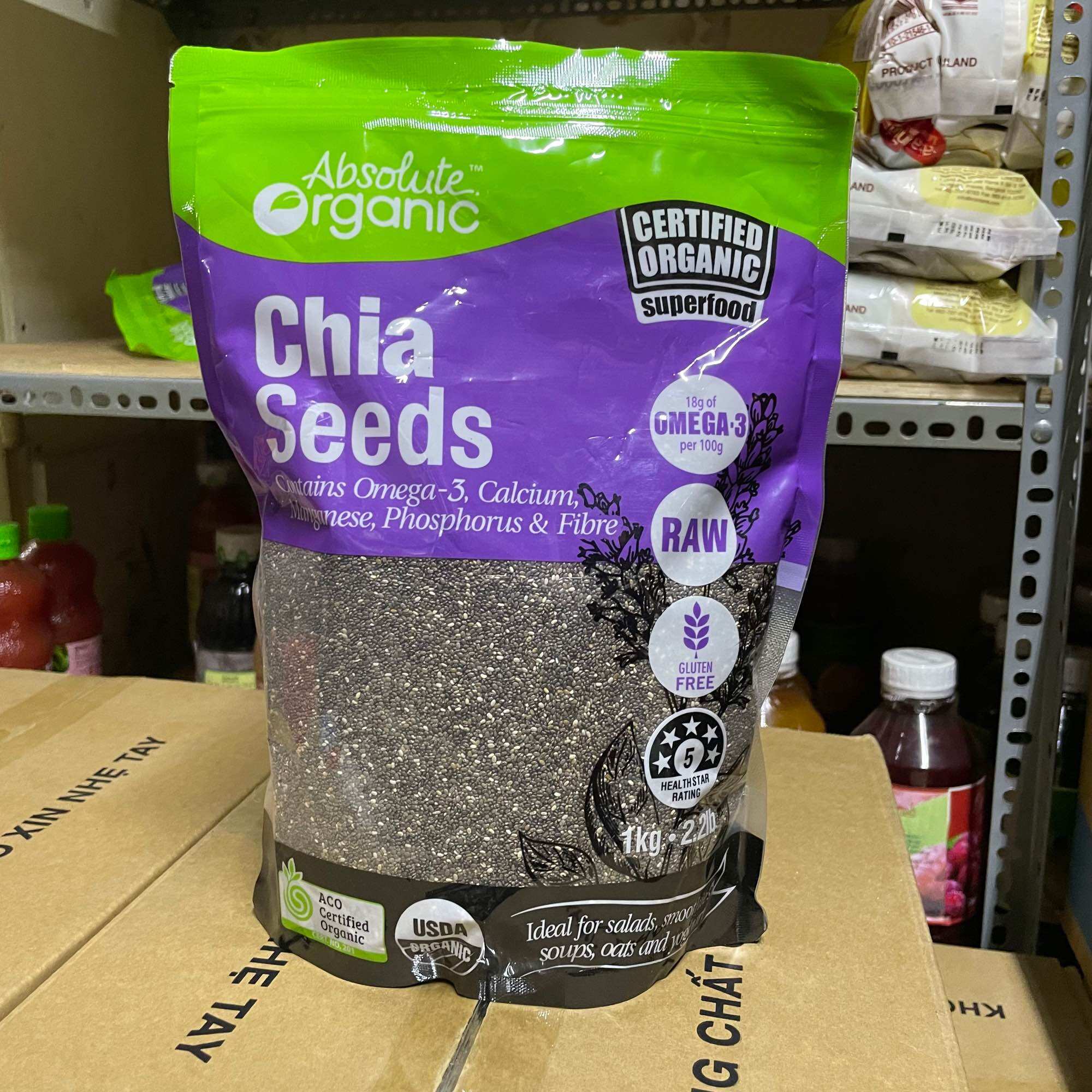 Hạt chia úc hữu cơ 1kg - hạt chia giảm cân/ ăn dặm/ tốt cho bà bầu