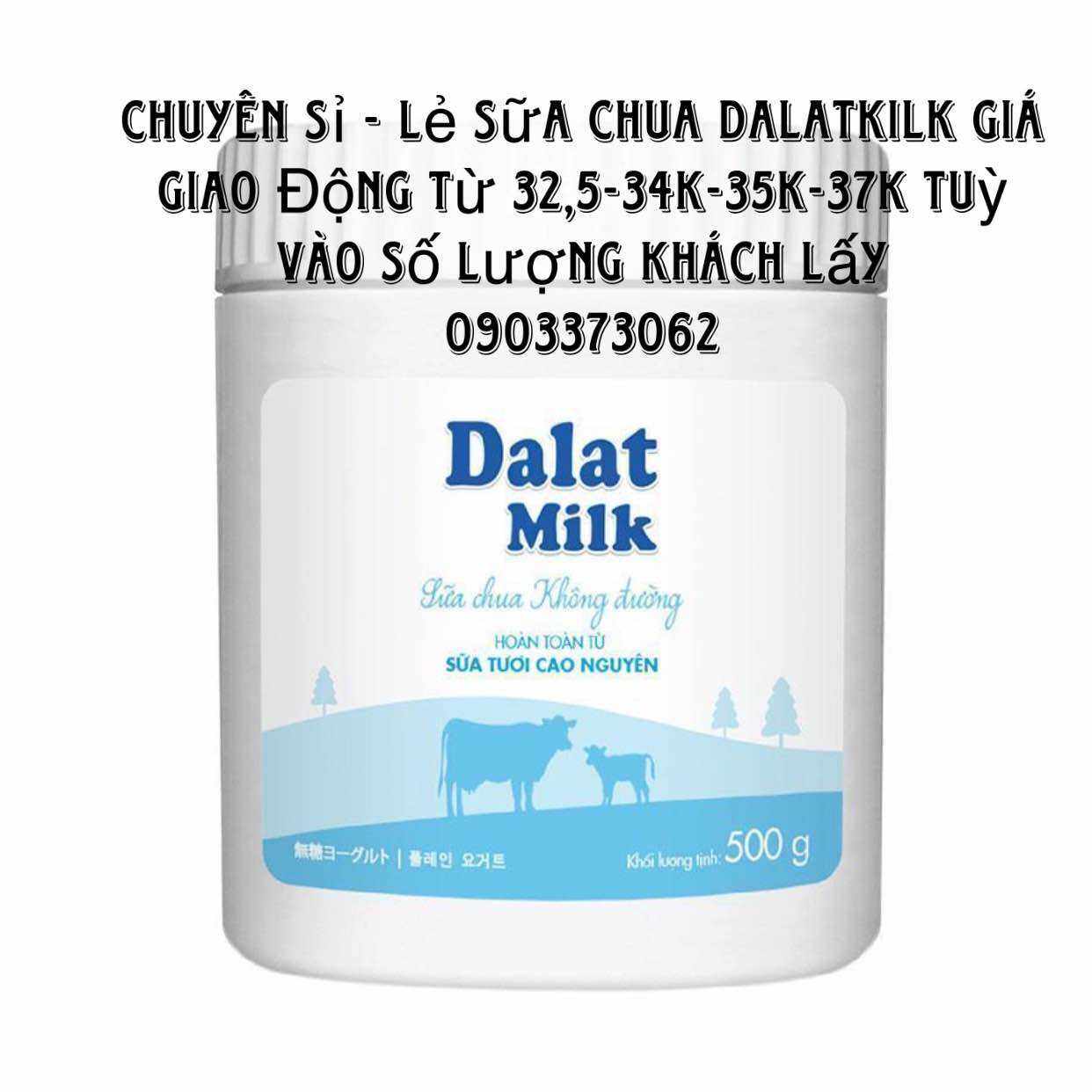 Sữa Chua Ăn Dalatmilk Không Đường 500Gr Date Mới (Chỉ Ship Hcm)