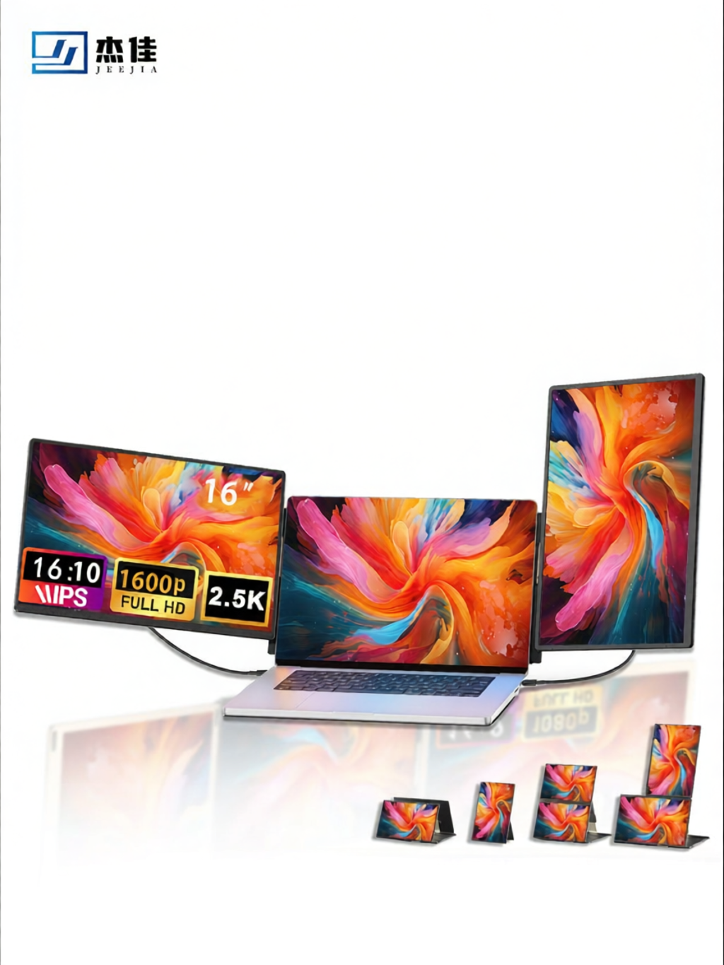 Dual Screen Portable Folding 16 inch Monitor Giá 12,790,000 Đồng*Miễn phí vận chuyển