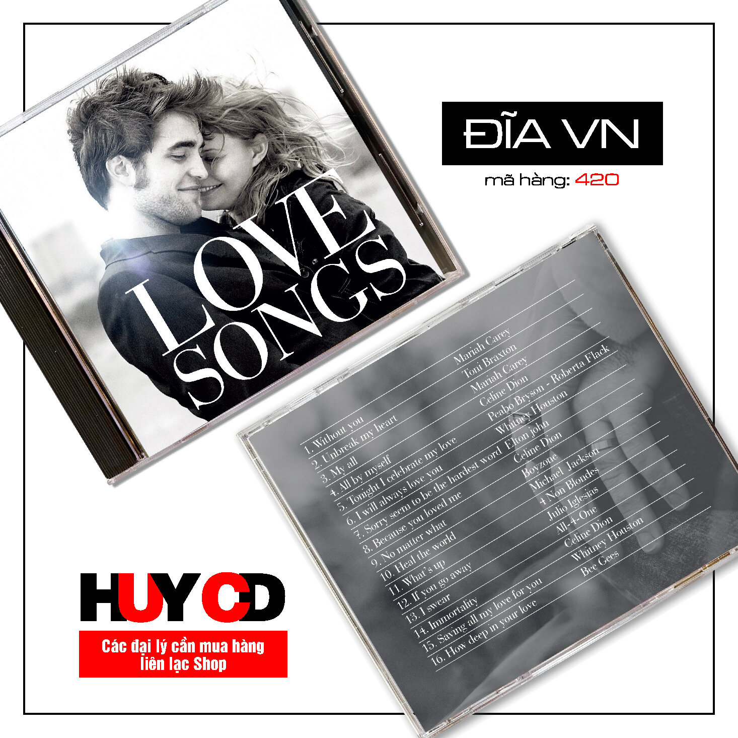3 đĩa cd nhạc quốc tế bất hủ chủ đề love songs đĩa lòng trắng chất lượng cao âm thanh chuẩn huy cd shop