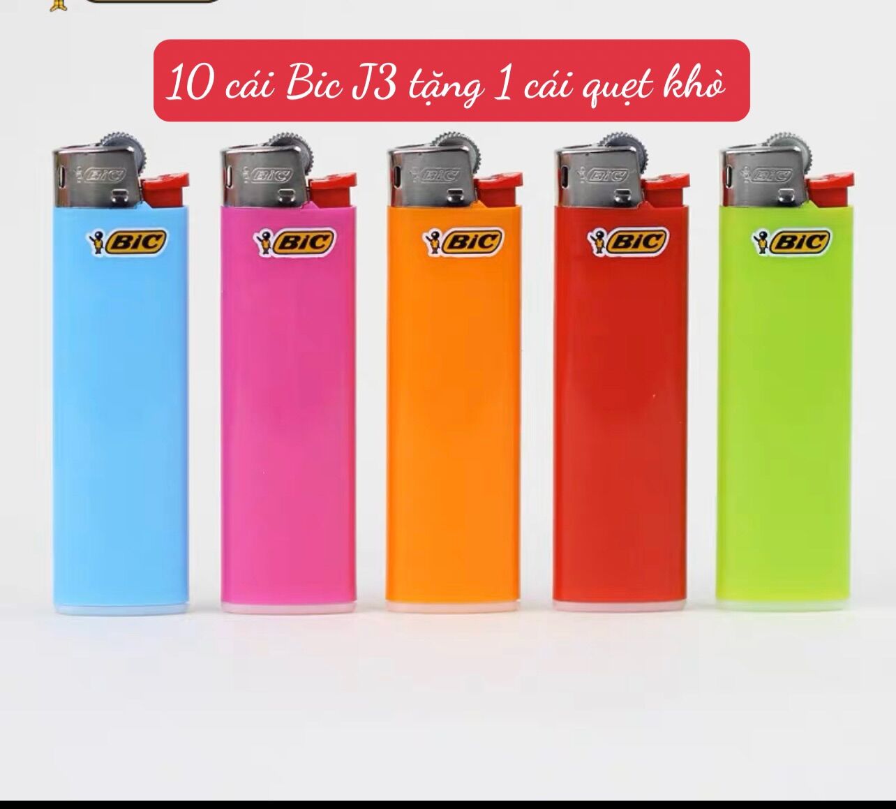  Hộp Quẹt Bic J3 size trung chính hãng   10cái tặng 1 cái quẹt khò  