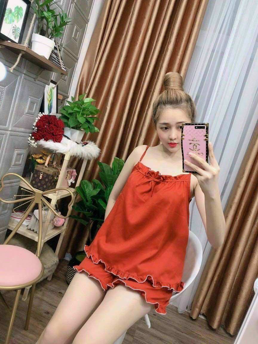 Đồ bộ lụa mặc nhà form rộng mát