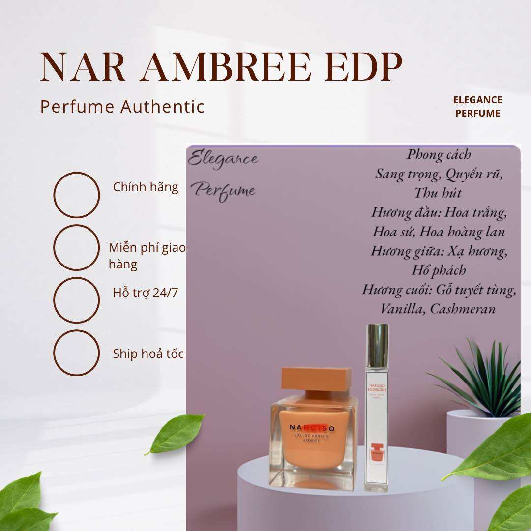 Chính hãng nước hoa nữ 𝑵𝒂𝒓𝒄𝒊𝒔𝒐 ambree edp