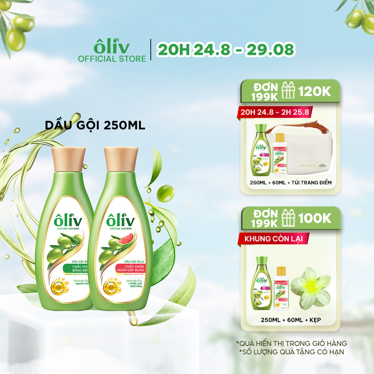 Dầu gội ôliv chắc khỏe 250ml