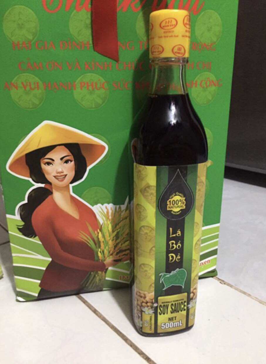 Nước tương chay lá bồ đề 500ml chai thuỷ tinh