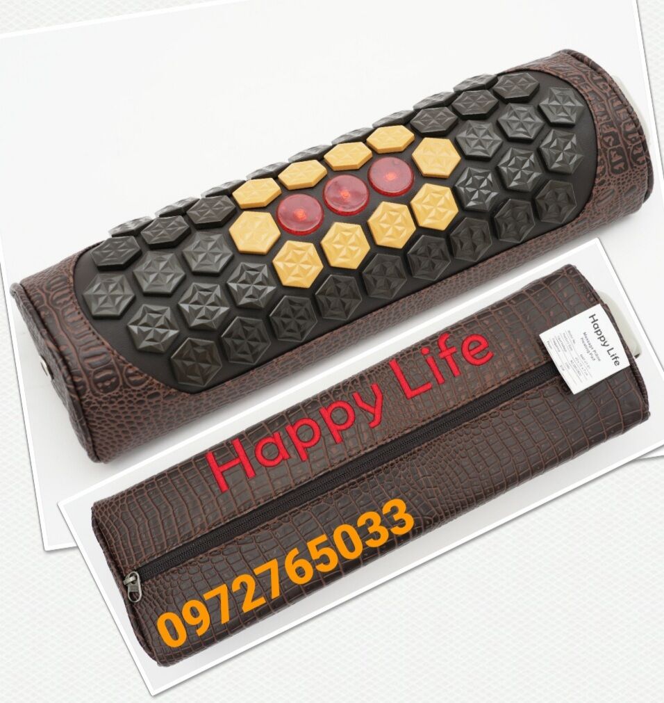 Gối đá nóng Laser Hàn Quốc Happy Life giúp giảm đau mỏi cổ vai gáy + ngủ ngon