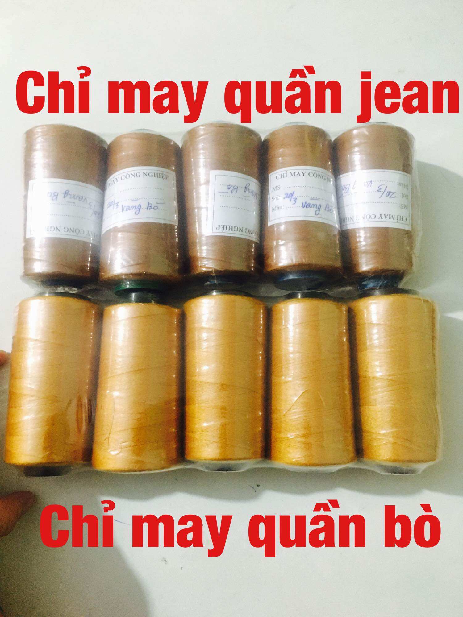 Chỉ may quần jean quần bò cuộn lớn công nghiệp
