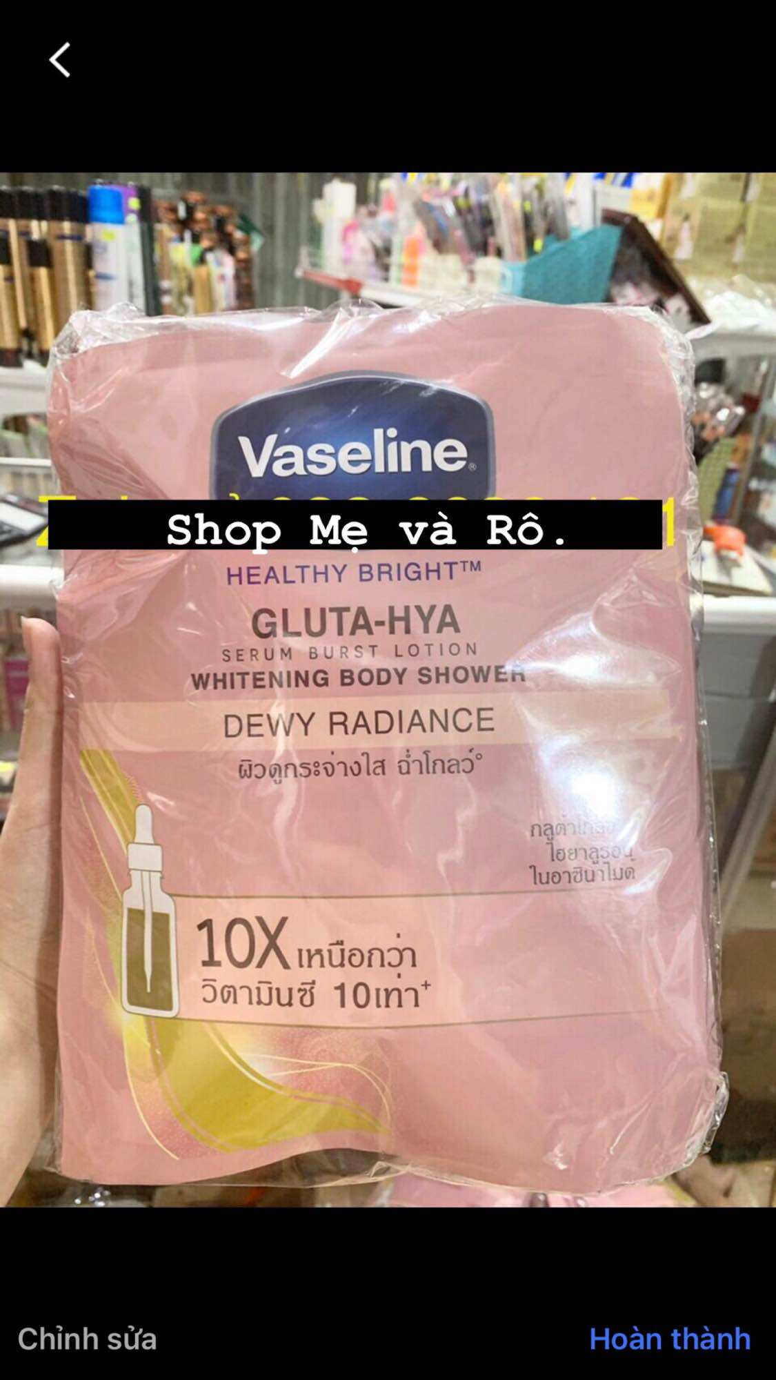 tắm trắng vaseline Thái Lan đủ dòng dạng gói ( chính hãng)