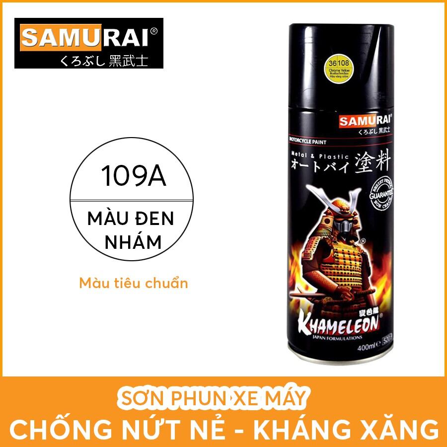 Sơn samurai 109A đen nhám