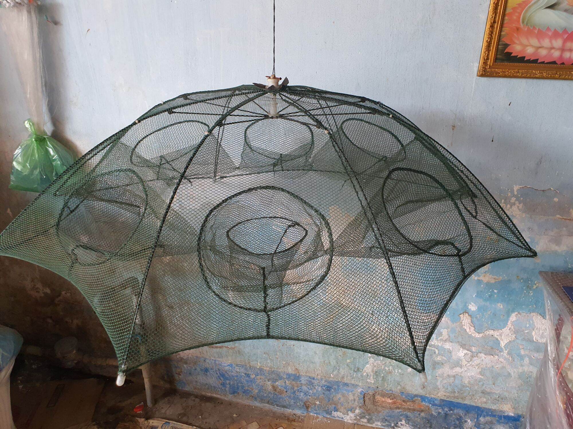 Lồng ô bát quái 8 cửa bắt cá siêu nhạy, mắt lưới nhỏ...bẩy bắt cá , tôm, cua, tép chấu