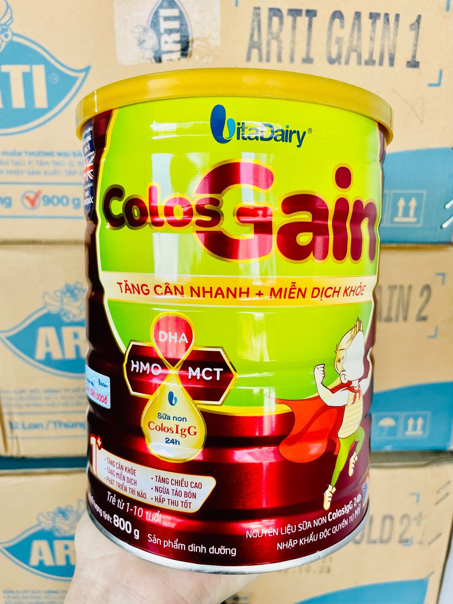 Sữa bột Colos Gain 1+ (800g)