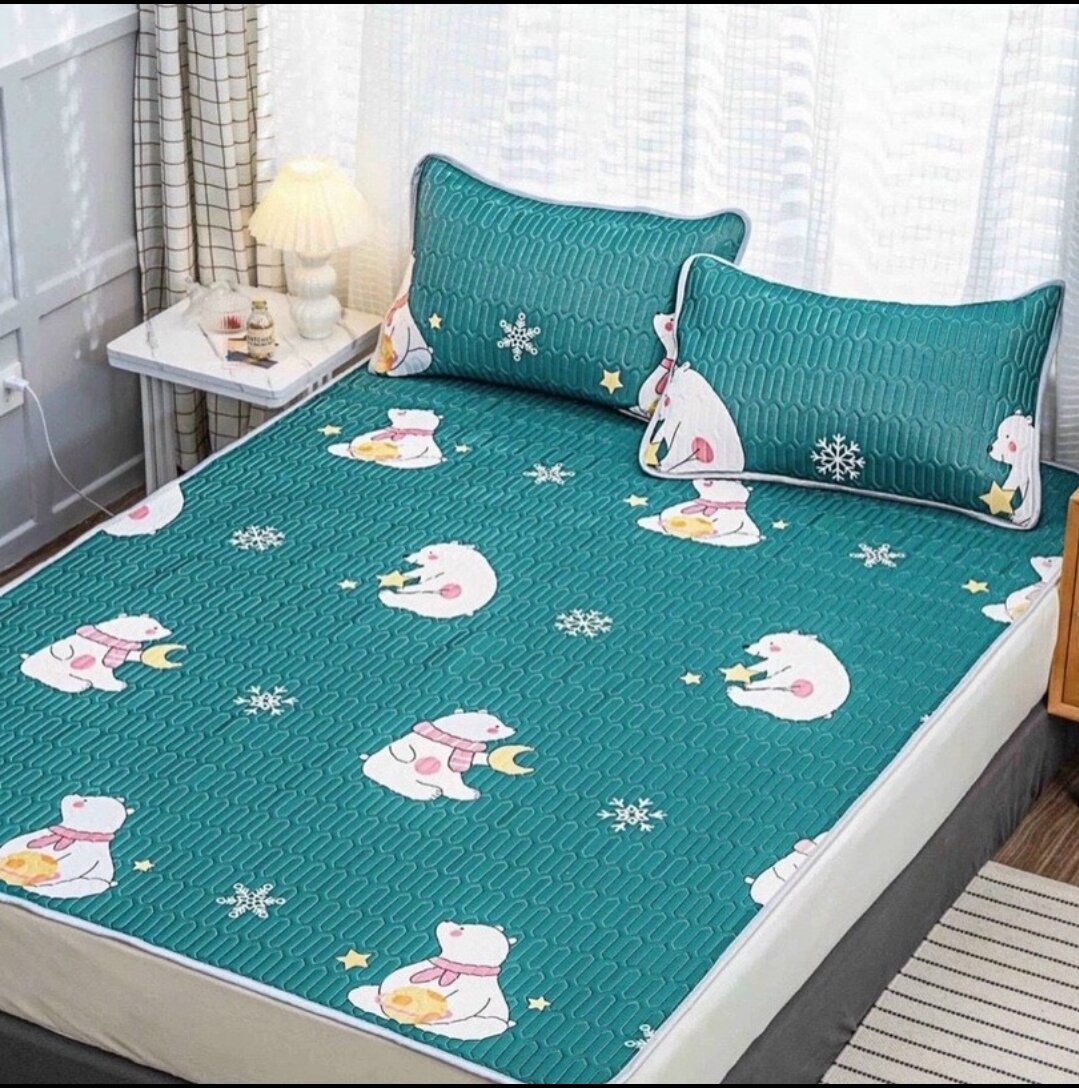 [ Tặng 2 Vỏ Gối ] Chiếu Điều Hòa Cao Su Non 3D Cao Cấp Mềm - Mát - Mịn