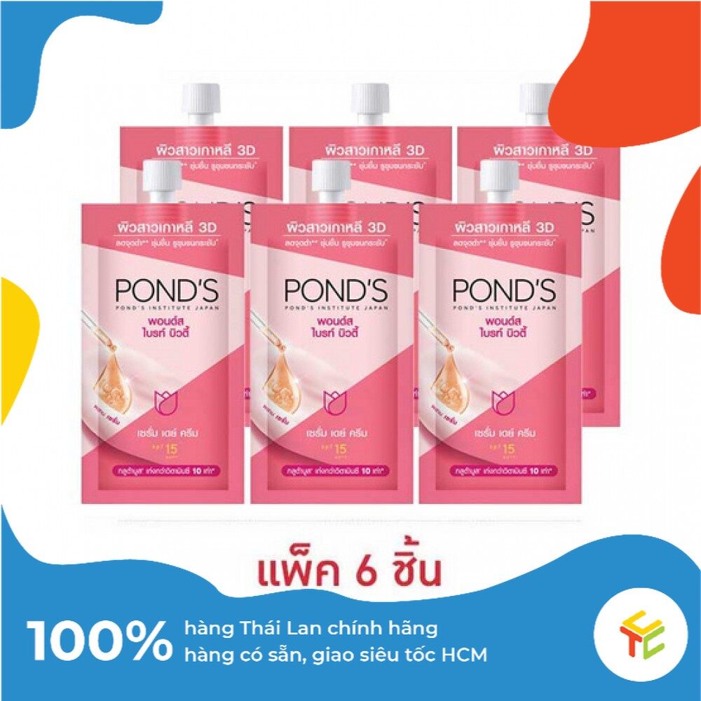 Hộp 6 gói kem PONDS dưỡng trắng da chống nắng