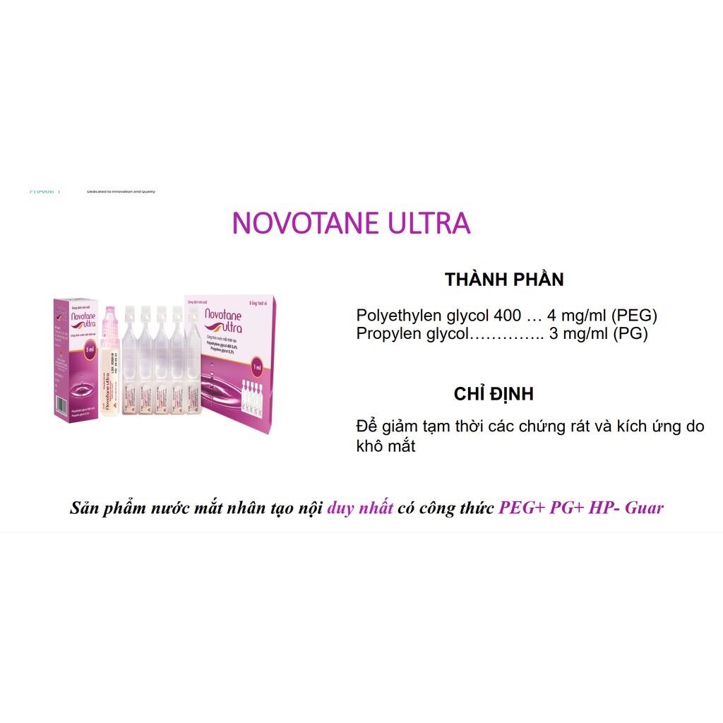 [HCM]Nước mắt nhân tạo Novotane Ultra - 5ml