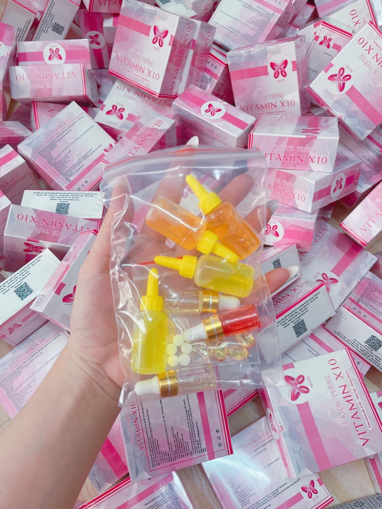 Sét kích trắng vitamin x10