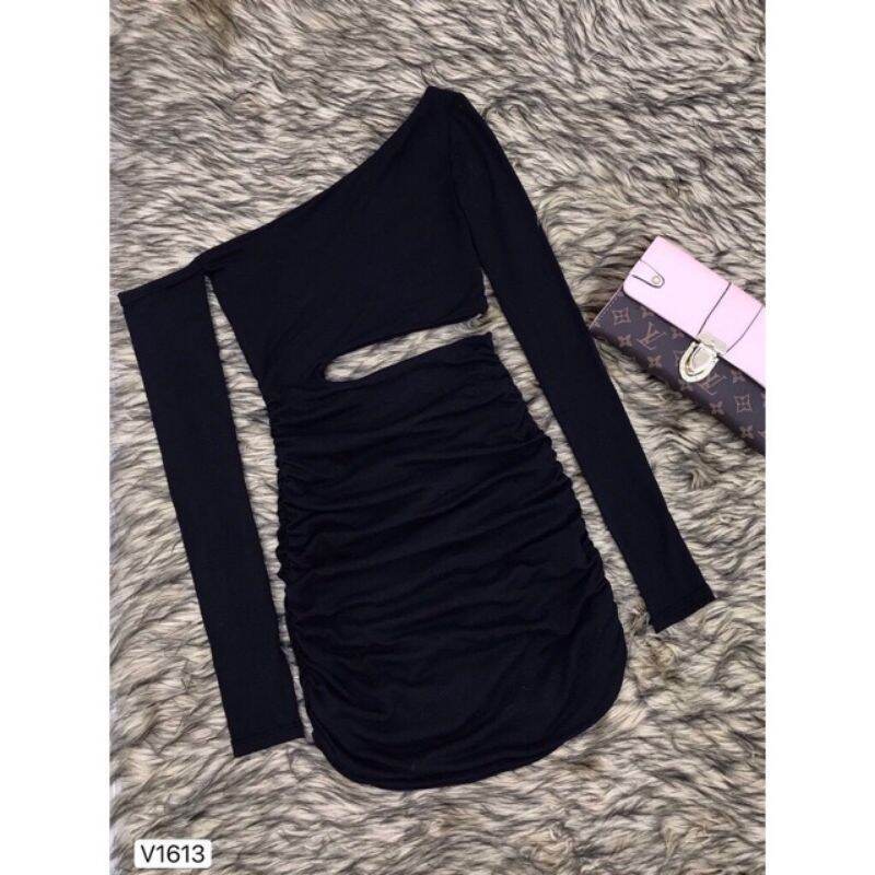 [HCM]đầm body khoét eo tay dài