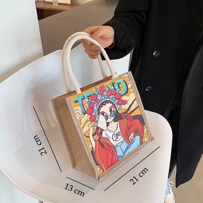 [HCM] Túi xách cói mini size 21cm  [chọn mẫu]